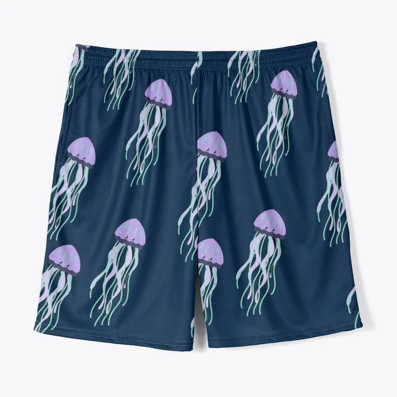 purple jellyfish shorts