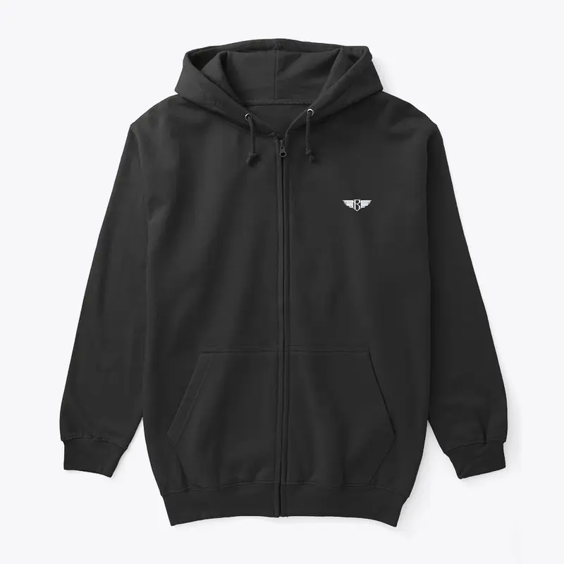 Bat printed Unisex Full Zip Hoodie